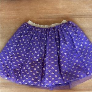 Hanna Andersson Purple Tutu Skirt with Gold Heart Accents. Valentines!!